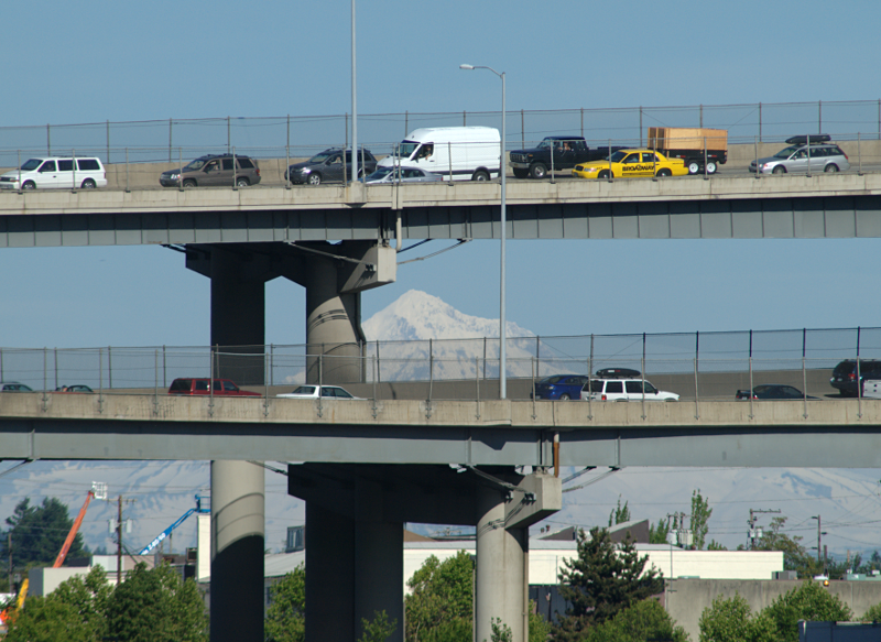 Freeway and mountain