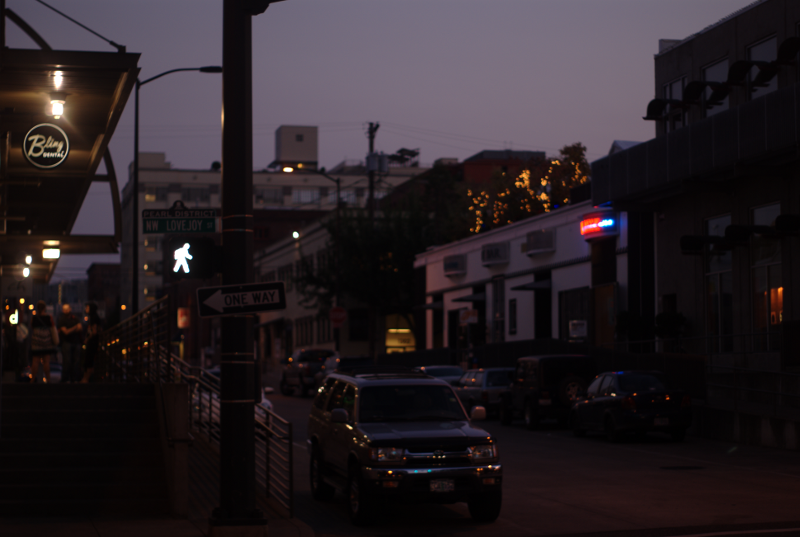 Portland Night Street Scene