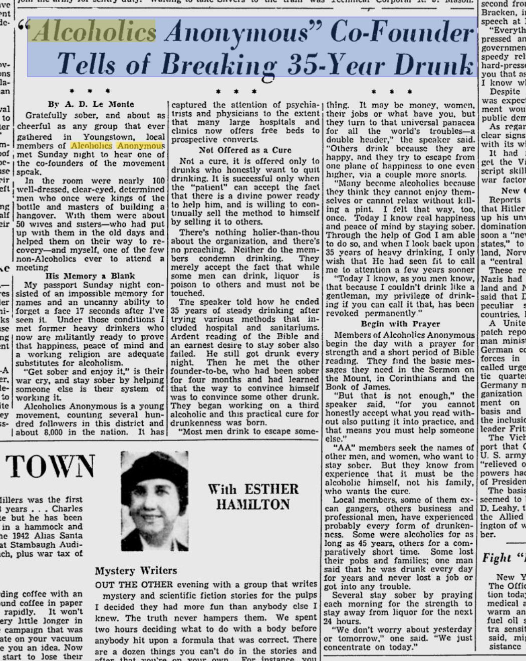 AA newspaper article