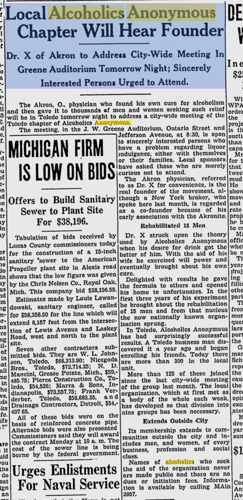 AA newspaper article