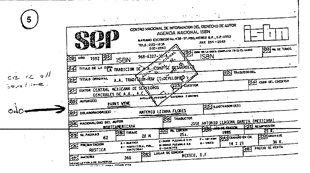 Mexican Big Book copyright