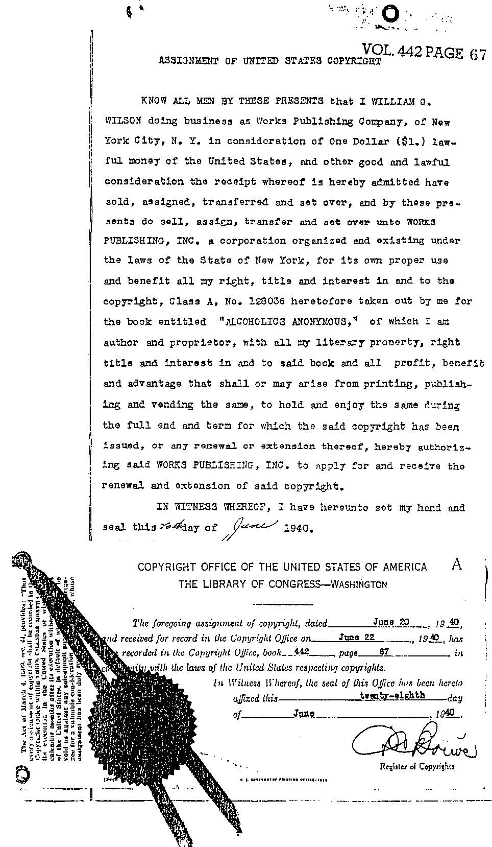 assignment of copyright document