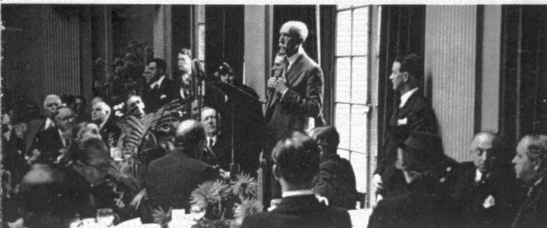 Frank Buchman at a League of Nations meeting