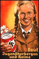 Nazi Hitler Jugend Hostel girl poster