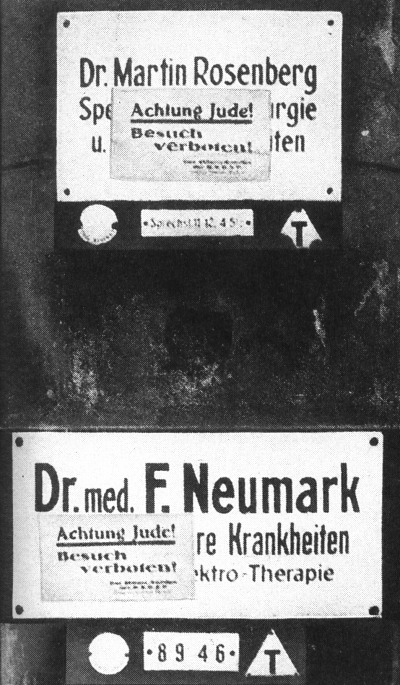 boycott of Jewish doctors, April 1933